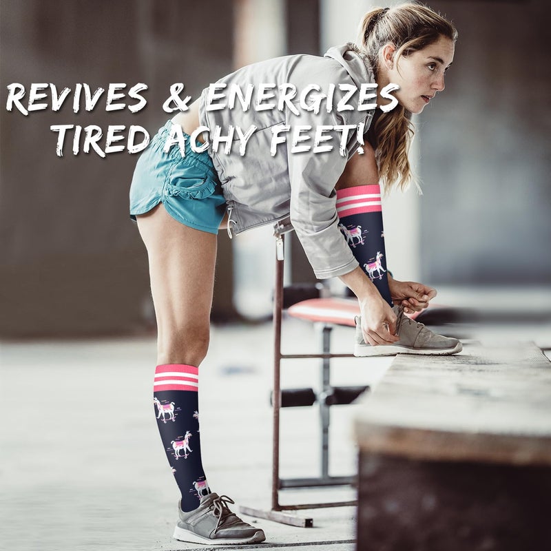 COOLOVER Copper Compression Socks for Women and Men(6 Pairs)-Best Support for Running, Athletic, Nursing, Travel - Image 2