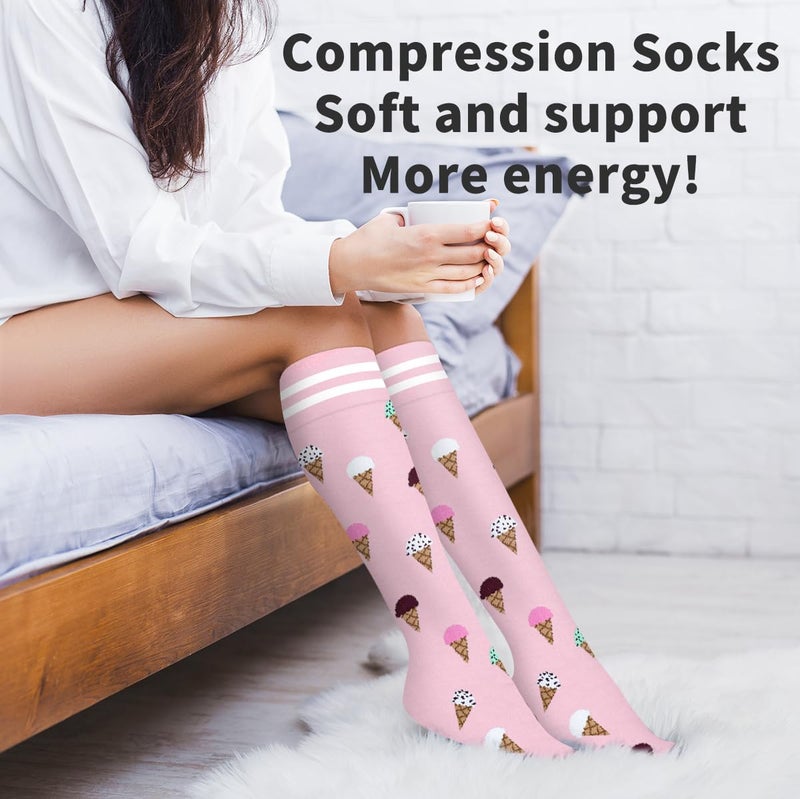 COOLOVER Copper Compression Socks for Women and Men(6 Pairs)-Best Support for Running, Athletic, Nursing, Travel - Image 4