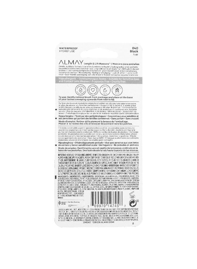 Almay Almay, Length & Lift Mascara, 040 Black, 0.24 fl oz (7.1 ml)  - Image 3