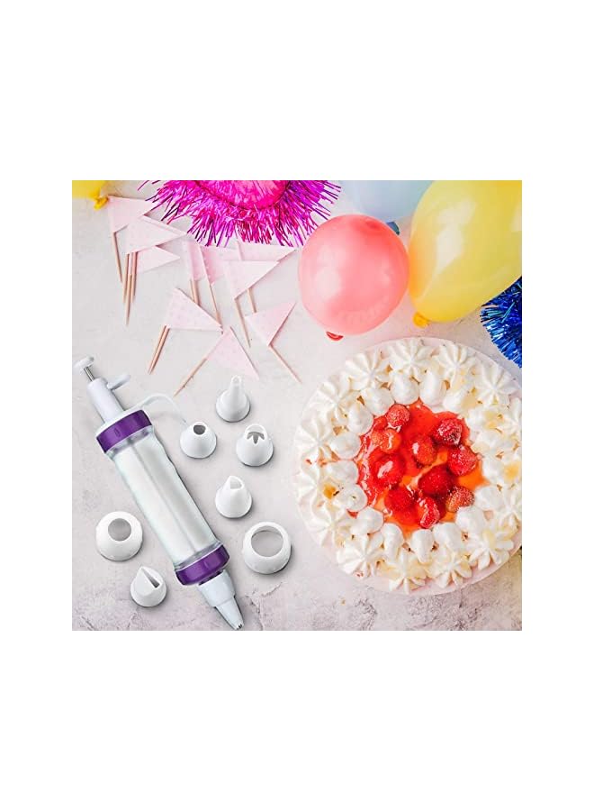 S-TOP Dessert Decorating Syringe Set, Cupcake Frosting Filling Injector With 7 Icing Nozzles and 3 Cream Scrapers, Piping Kit for Cake Cookies Decoration - Image 4