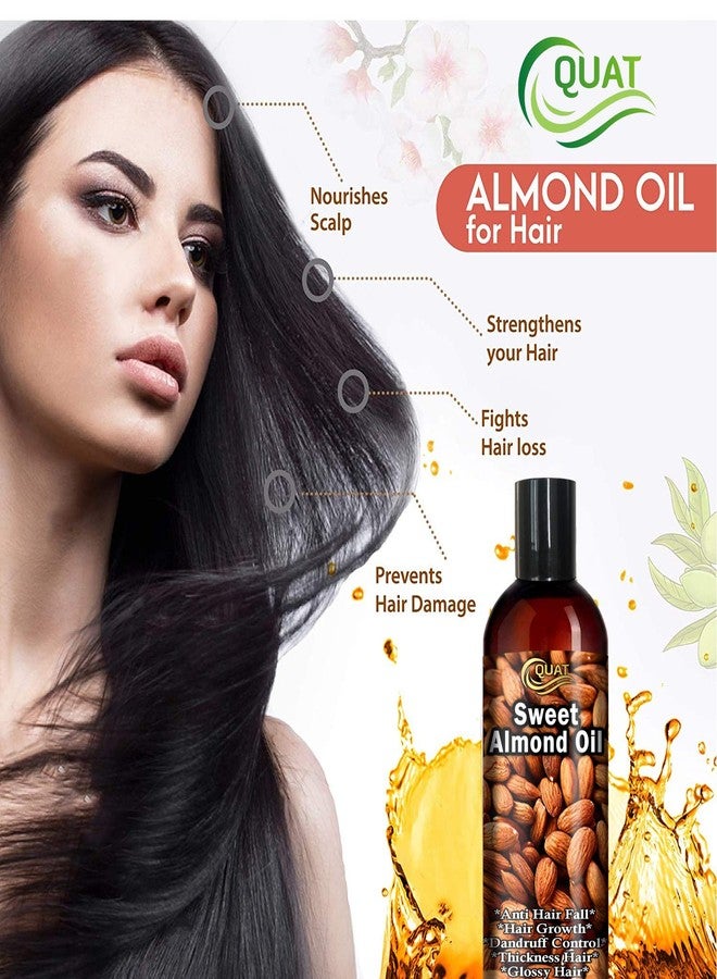 Quat Effective Sweet Almond Hair Oil for Hair Growth, Dandruff Control, Thickness Hair, Glossy Hair (200m) - Image 1