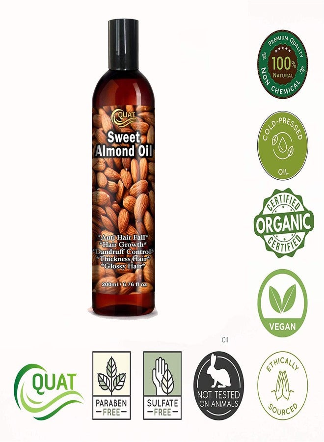 Quat Effective Sweet Almond Hair Oil for Hair Growth, Dandruff Control, Thickness Hair, Glossy Hair (200m) - Image 3