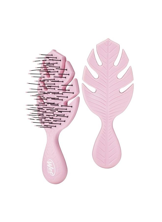 Wet Brush فرشاة شعر صغيرة للتخلص من التشابك باللون الوردي - فرشاة سفر ناعمة للغاية - شعيرات IntelliFlex المرنة تنزلق بسهولة عبر التشابكات - تفك العقد بلطف - تقلل من الألم، والتقصف، والانقسام - Image 1