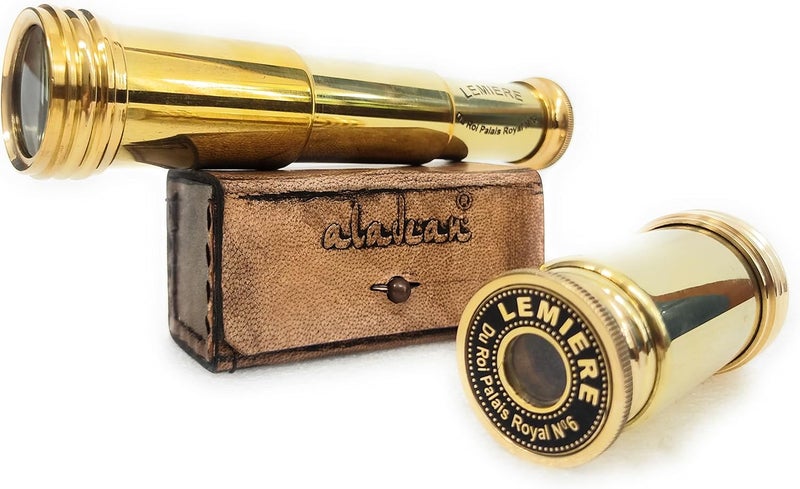ALADEAN Vintage Spyglass Decorative Telescope - Pirate Scope Scouts Prop Ship Captain Cosplay Costume Gift for Communion Baptism (Pirate Scope 7") - Image 3