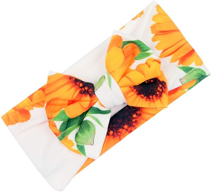 Galabloomer Newborn Receiving Blanket Headband Set Baby Flower Rose Swaddle with Big Bow (White Sunflower) - Image 4