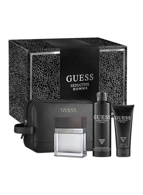 Guess Seductive Homme (M) 100ml Eau de Toilette + SG Body Spray 226 Sachets (New Packaging) Set, For Men
