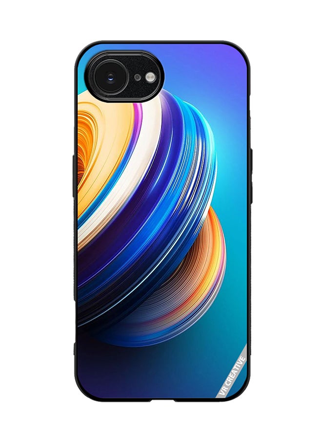 Protective Case Cover For Apple iPhone 16e Abstract Design Multicolour