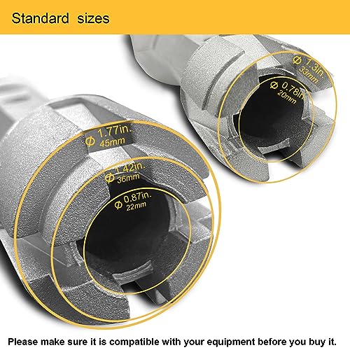 Hanpex Tub Drain Remover Wrench - Dual Ended for Bath & Shower Drains, Closet Spuds - Heavy Duty Aluminum - Image 3