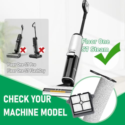 Klypticfit ONLY S7 Steam Model Roller Brush Replacement and Vacuum Filter Kit Compatible with Tineco Floor ONE S7 Steam (Not for Floor ONE S7 Pro) Cordless Wet Dry Vacuum Replacement Parts - Image 2