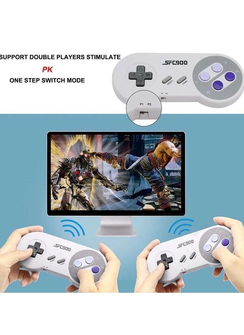 Generic - Next Generation Games SF900 2.4G Wireless Game Controller 16Bit Classic Retro Video Games Console with Dual Gamepads for SEGA MD Stick Output 4K HD TV - Image 1