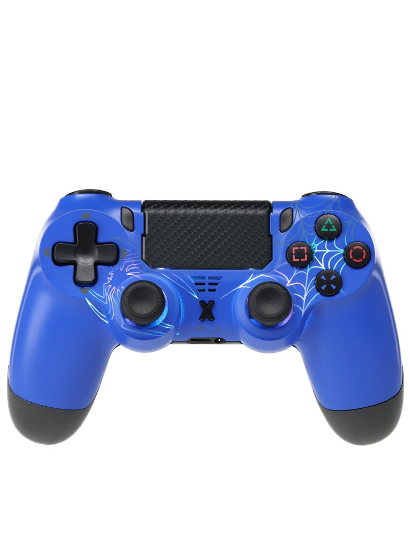 LOG Wireless Controller For PlayStation 4 / 3 / PC /  Android / IOS - RGB Lighting Effect - Blue - Image 1