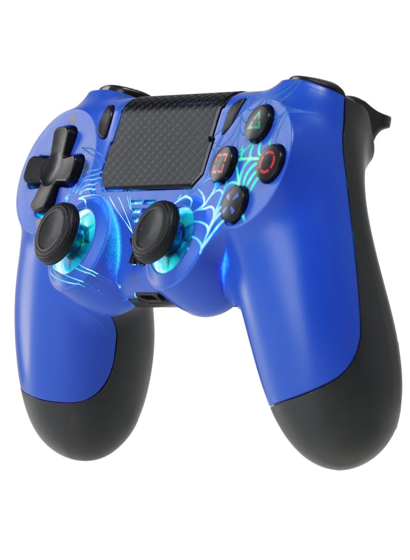 LOG Wireless Controller For PlayStation 4 / 3 / PC /  Android / IOS - RGB Lighting Effect - Blue - Image 2