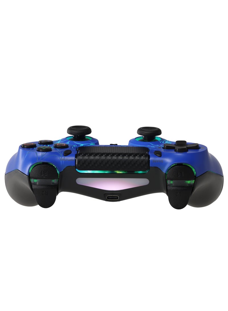 LOG Wireless Controller For PlayStation 4 / 3 / PC /  Android / IOS - RGB Lighting Effect - Blue - Image 3