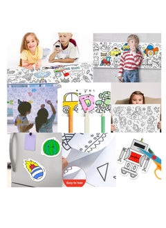 Generic Children's Drawing Roll Drawing Paper Roll DIY Painting Drawing Paper Filling Paper Early Educational Drawing Book for Kids, Cute Princess  - Image 2