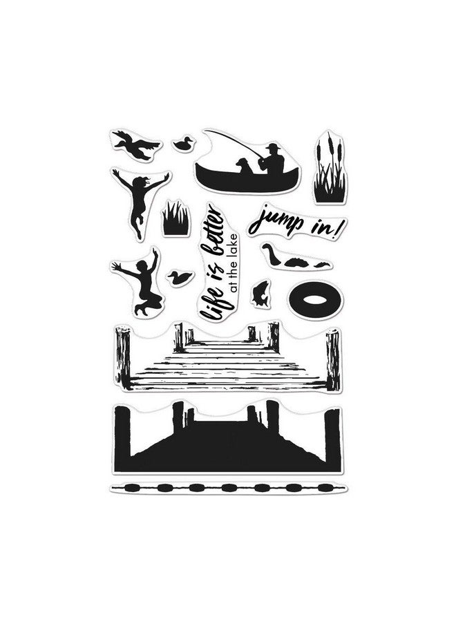 Hero Arts CM424 Clear Stamps, Color Layering Pier at The Lake