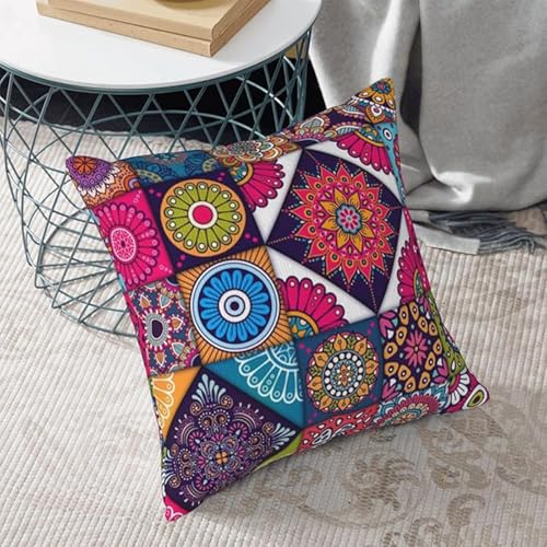 DecorTwist® Cushion Cover | Cotton Throw Pillow Covers 17" x 17" | Soft Cushion Cases for Sofa, Bedroom, Living Room, Chair, Car, Cushion Cover | 44 x 44 cm (Multicolor) Pack of 1 - Image 5