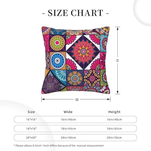 DecorTwist® Cushion Cover | Cotton Throw Pillow Covers 17" x 17" | Soft Cushion Cases for Sofa, Bedroom, Living Room, Chair, Car, Cushion Cover | 44 x 44 cm (Multicolor) Pack of 1 - Image 2