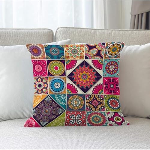 DecorTwist® Cushion Cover | Cotton Throw Pillow Covers 17" x 17" | Soft Cushion Cases for Sofa, Bedroom, Living Room, Chair, Car, Cushion Cover | 44 x 44 cm (Multicolor) Pack of 1 - Image 4