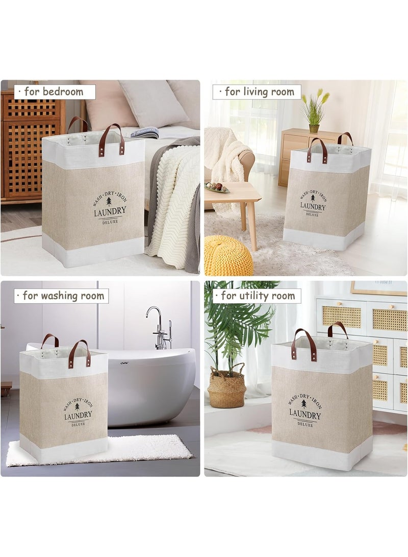 Happy Home 2-Pack 76L Collapsible Laundry Baskets & Hampers – Large Waterproof Clothes Baskets with Handles – Perfect for Bedroom, Bathroom, Dorm, Travel, Toy Storage, Organizing Dirty & Clean Laundry – Space-Saving Foldable Laundry System –15.8x11.8x21.7 Inch (40.13x29.97x55.12 cm) - Image 4