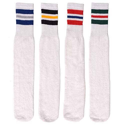 PH Mens Classic Three Stripe Sports Tube Socks Size 13-15 (4-Pairs) - Image 3