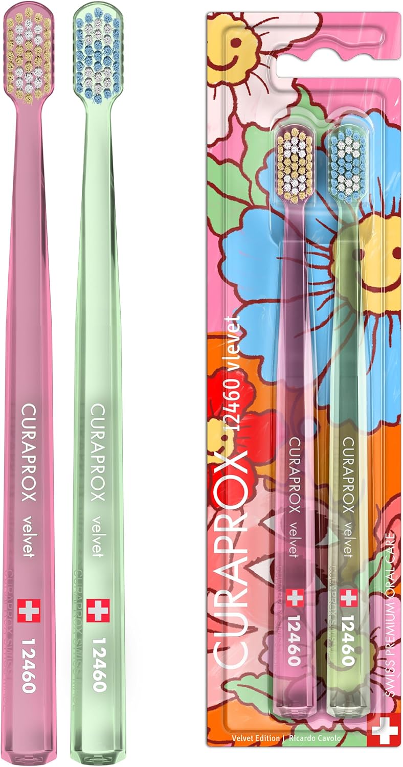 CURAPROX CS 12460 Velvet 2025 Toothbrush, 2 Pack I Limited Edition Ultra-Soft Toothbrush with 12,460 Bristles I Gentle, Non-Irritating Cleaning for Sensitive Teeth & Gums I Made in Switzerland - Image 1