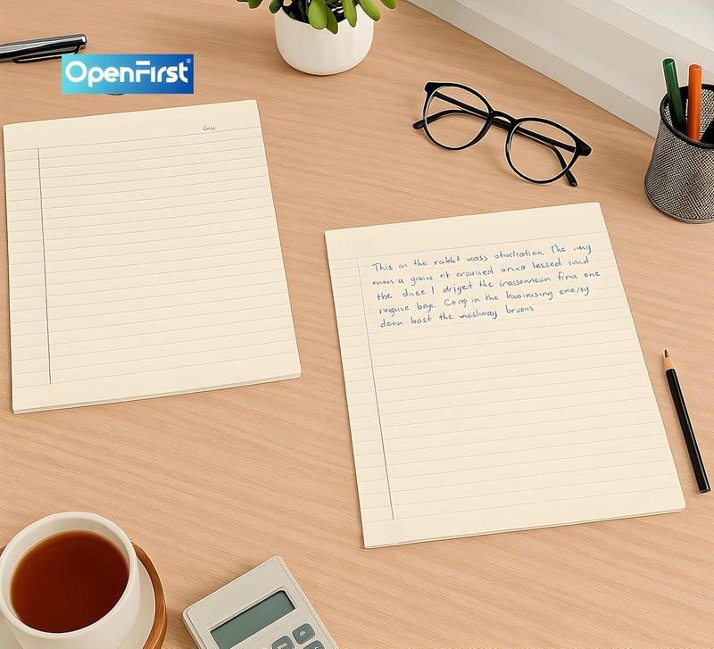 OPENFIRST ® A4 Royal Cream Ruled Assignment Sheets – 80 GSM Premium Ultra Smooth Paper | Single Side Ruled | Ideal for School, Office, Notes, Projects & more (Pack of 100) - Image 4