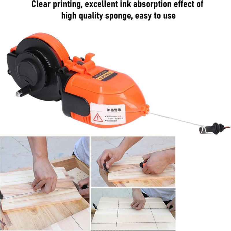 Jadeshay Jadeshay Automatic Ink Line Marker 15m Wire Ultra Clear Marking Compact Woodworking Tool No Ink  - Image 3