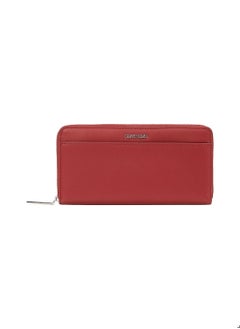 CALVIN KLEIN Women's CK Must Large Zip-Around Wallet - Polyester, Red  - Image 1