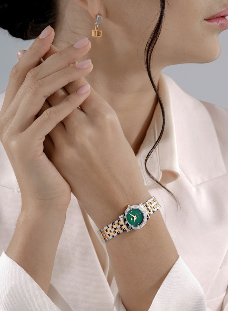 Guy Laroche Alex Watch for Women with Silver and Gold Stainless Steel Bracelet 22 mm 5 Atm  - Image 5