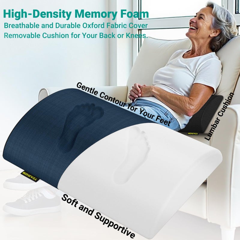 YEASHEIN Adjustable Foot Rest for Under Desk at Work, Ergonomic Under Desk Footrest with 6 Positions, Foot Stools for Under Office Desk Chair, Leg Rest for Home, Car, Computer, Gaming Accessories - Image 3