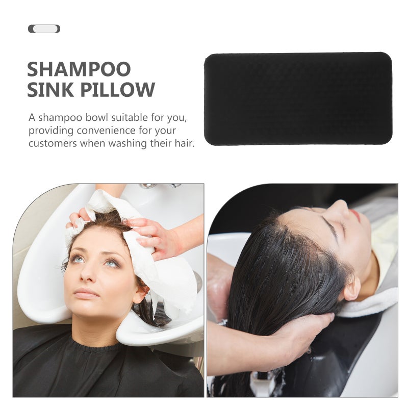 2pcs Salon Neck Rest Cushion Non- Soft Shampoo Bowl Neck Rest Portable Hair Salon Shampoo Sink Neck Pad Hair Washing Sink Neck Support for Home Salon Basin Black - Image 5