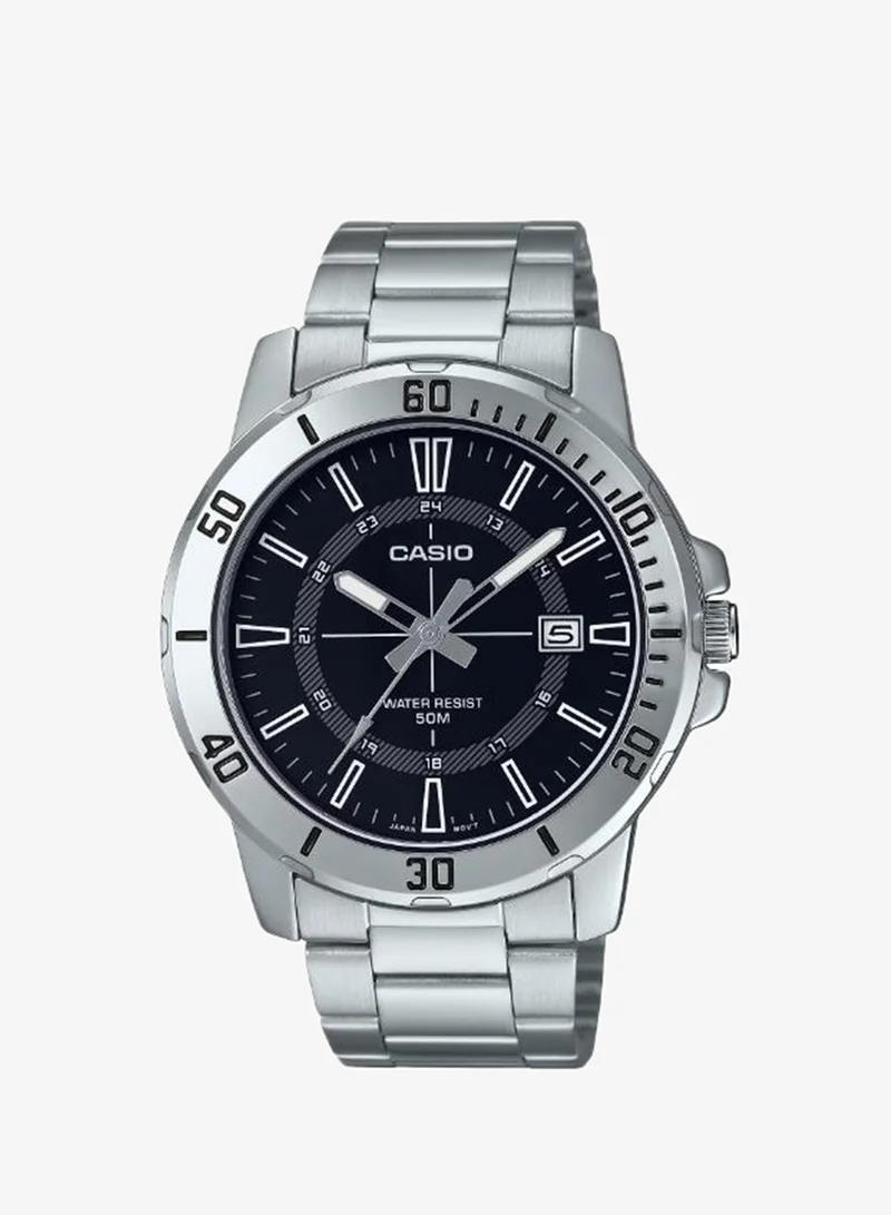 Casio Men's Stainless Steel Analog Watch MTP-VD01D-1CVUDF - 45 mm