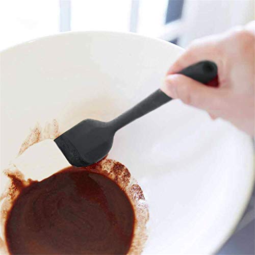 we3 Multi Purpose Heat Resistance Silicone Spatula Turner Non-Stick Silicone Kitchen Tools FDA Approved Piece of 2 Black|Spatula M 20.6cm - Image 5