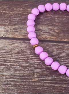 The Black Pearl Accessories Purple Alabaster Stone Prayer Bead of 33 Beads  - Image 2