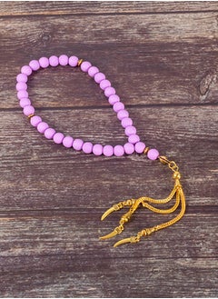 The Black Pearl Accessories Purple Alabaster Stone Prayer Bead of 33 Beads  - Image 1