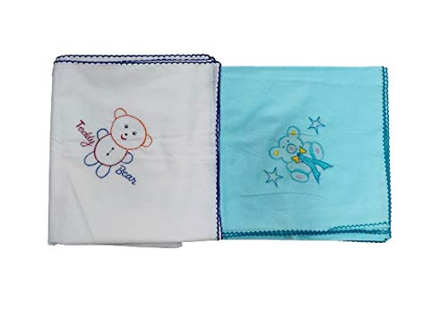 Dazzle Baby Boy's Cotton Material Wrap and Full Swaddler Cum Receiving Blanket with Nursery Prints (Multicolour, 0-1 Year) - Pack of 2 - Image 1