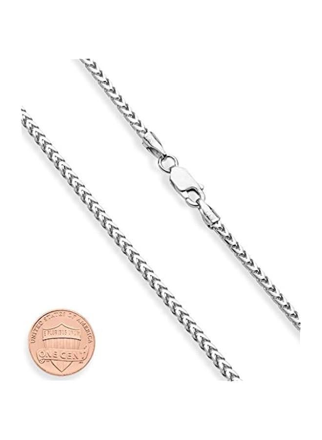 Arabest Solid 925 Sterling Silver, 18Kt Gold Plated Italian 2.5mm Franco Square Box Link Chain Necklace for Men, Made in Italy - Image 2