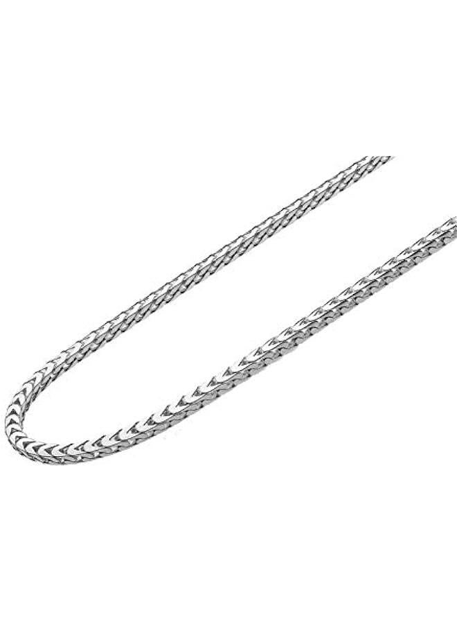 Arabest Solid 925 Sterling Silver, 18Kt Gold Plated Italian 2.5mm Franco Square Box Link Chain Necklace for Men, Made in Italy - Image 3