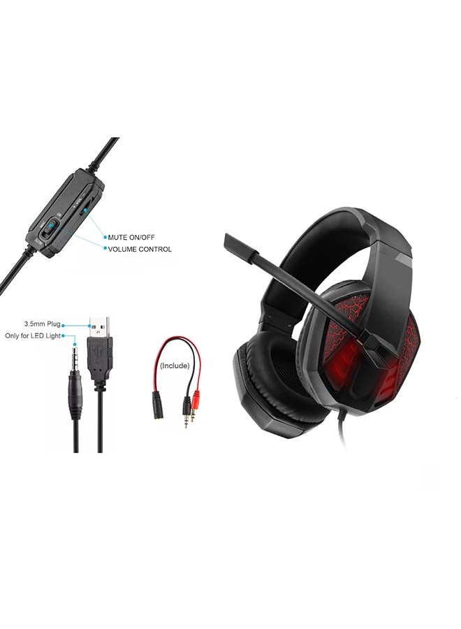 NIBEMINENT Gaming Headset With Mic RGB Light For PS4/PS5/XOne/XSeries/NSwitch/PC -wired  - Image 3