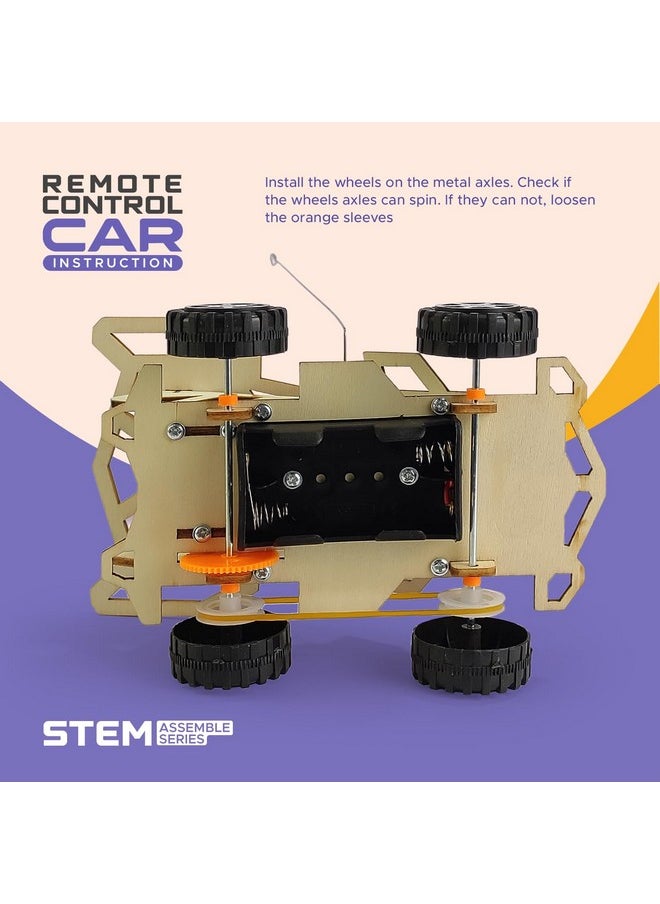 أن أتش آر - مجموعة تعليمية من NHR Stem، مجموعة بناء خشبية (سيارة تحكم عن بعد STEM) - Image 1