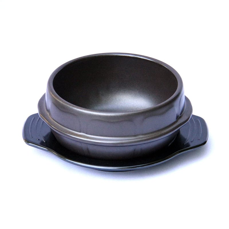 Crazy Korean Cooking Korean Stone Bowl (Dolsot), Sizzling Hot Pot for Bibimbap and Soup - Premium Ceramic (Medium - No Lid) - Image 1
