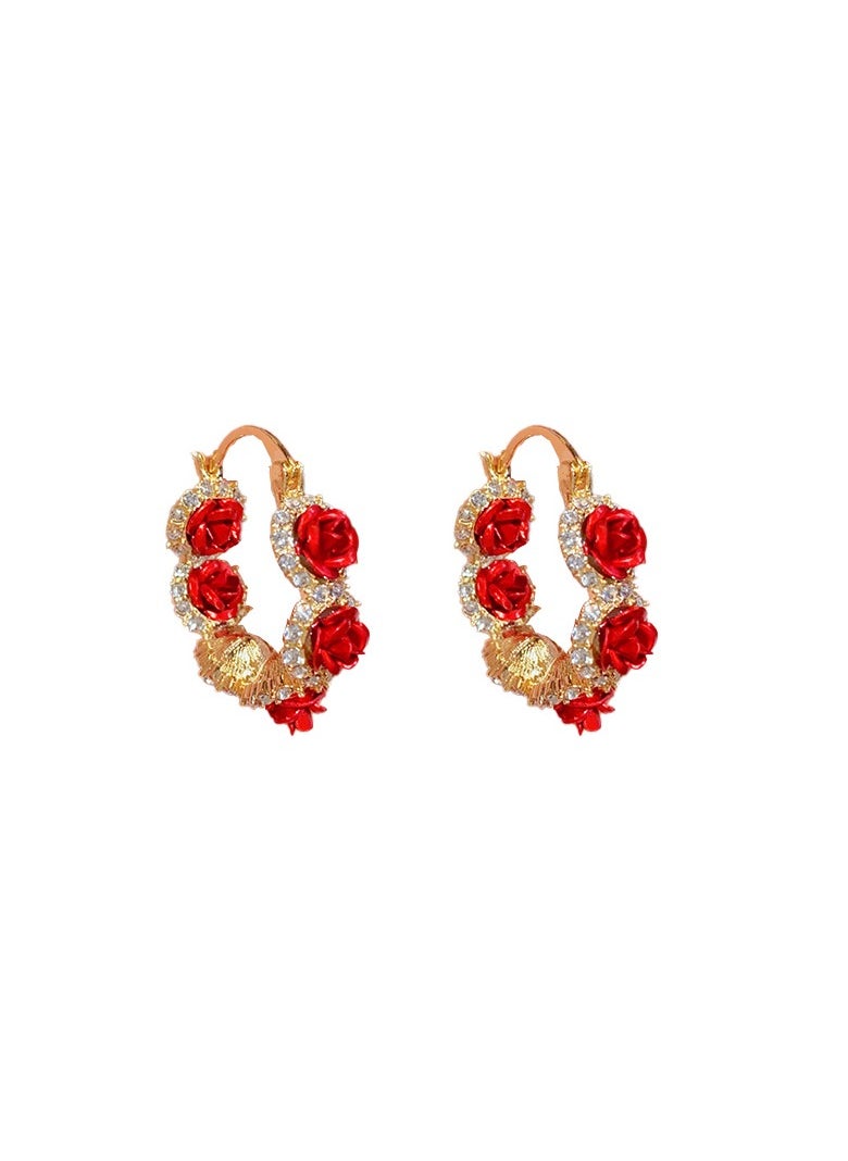 Generic - Red Rose Fashion Earrings - Image 1
