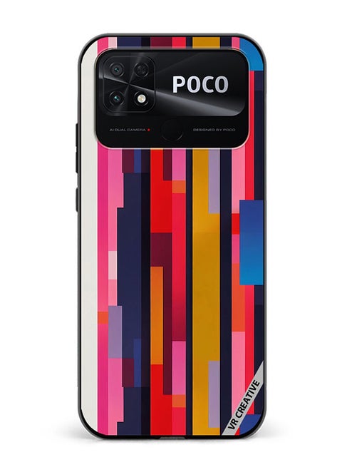 Protective Case Cover For Xiaomi Poco C40 Abstract Pattern 3D Design Multicolour