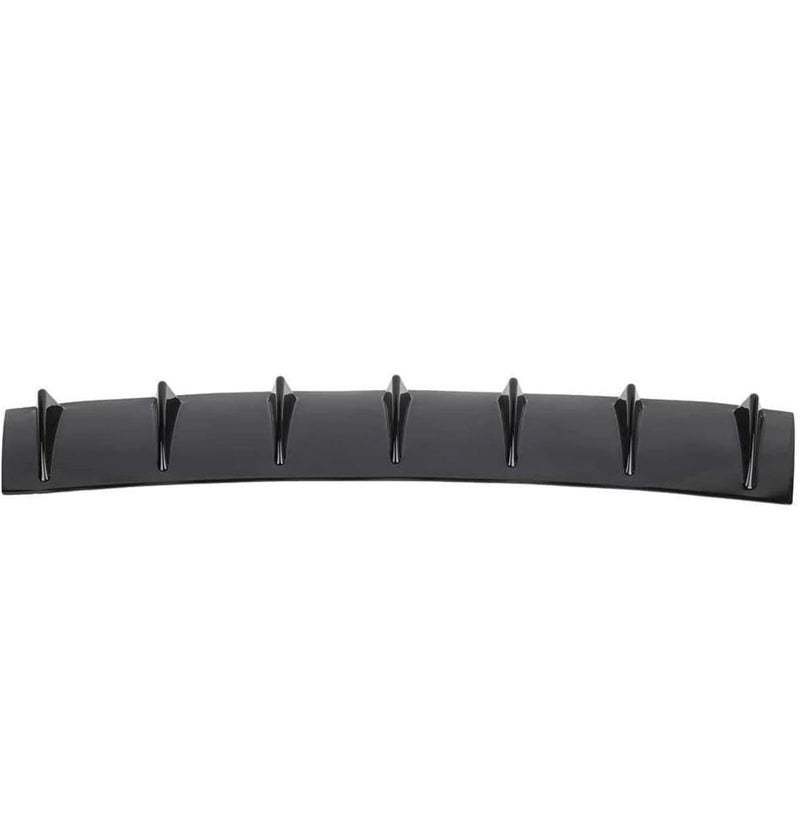 AUTO MT جهاز تفريغ الهواء الخلفي العالمي لجهاز السيارة سبويلر زعنفة القرش 7 أجنحة لامعة سوداء من ABS - Image 1