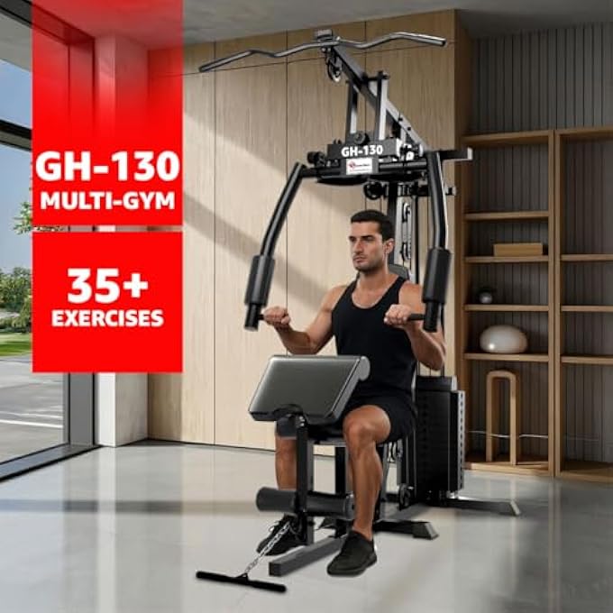 rayihni Gh-130 Multifunction Home Gym Workout Machine | Weight 61 Kgs/135Lbs | Adjustable Weight | Arm Pad | Breathable Back Cushion | Compact Design Multi-Station Gym | Home Fitness System - Image 3