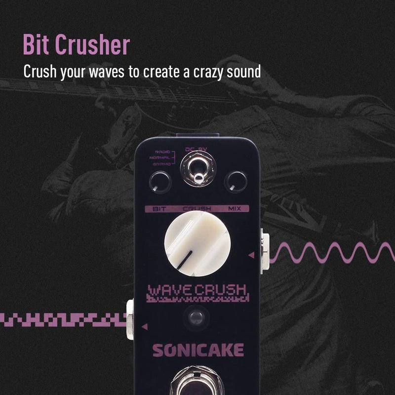 SONICAKE QSS-20 Wave Crush Bitcrusher Guitar Pedal Bitcrush Digital Bitcrusher Sampling Rate Sample Reducer Guitar Effects Pedal Synth Synthesizer LoFi - Image 2