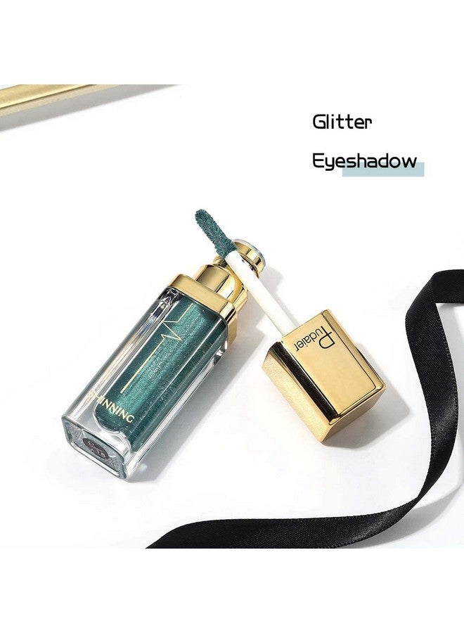 Kilshye ظلال عيون سائلة لامعة ظلال عيون لامعة ظلال عيون معدنية ظلال عيون عالية الصبغة ظلال عيون طويلة الأمد مقاومة للماء مكياج سائل للنساء والفتيات عبوة من 1 (Cgreen 18) - Image 5