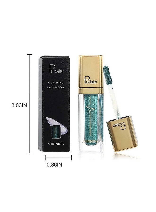 Kilshye ظلال عيون سائلة لامعة ظلال عيون لامعة ظلال عيون معدنية ظلال عيون عالية الصبغة ظلال عيون طويلة الأمد مقاومة للماء مكياج سائل للنساء والفتيات عبوة من 1 (Cgreen 18) - Image 3