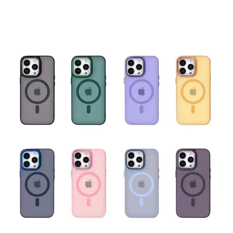 MagSafe iPhone 13 Drop Protection PC Case for Matte Finish and Skin Feel in Orange for Indoor Use - Image 3