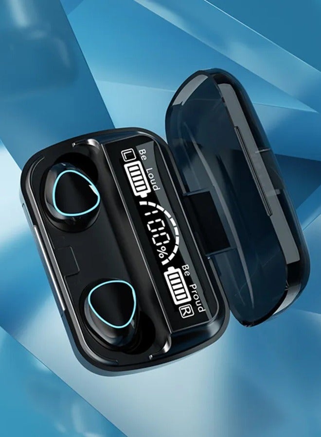 M10  Sports Wireless Earphones TWS True Wireless Stereo Sound with Microphone and LED Control Screen 